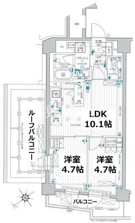 パレステージ町屋参番館の物件間取画像